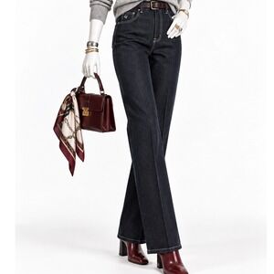 GLORIA VANDERBILT for Murjani Black Straight-Leg Jeans Late 70s Women's | Sz 9